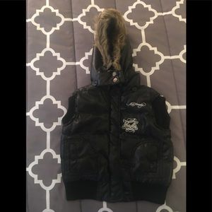 Ed Hardy Black Puff Vest